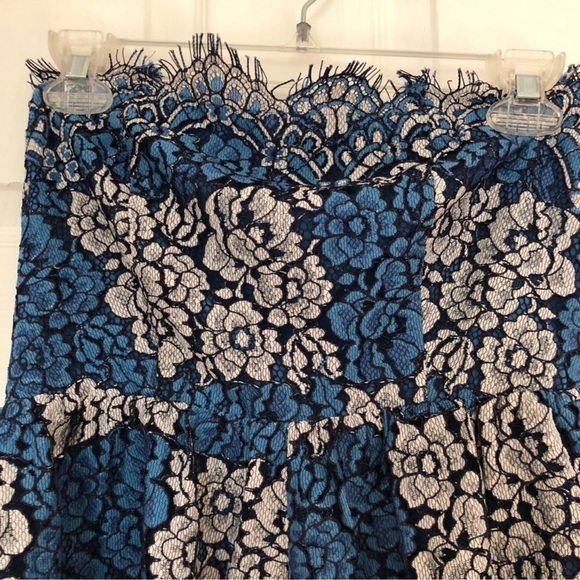 NBD Revolve Daimilee Strapless Blue Lace Dress - Picture 8 of 14